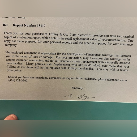 Tiffany & Co. platinum and diamond 3.0mm "Half Circle" ring - Picture 6 of 6